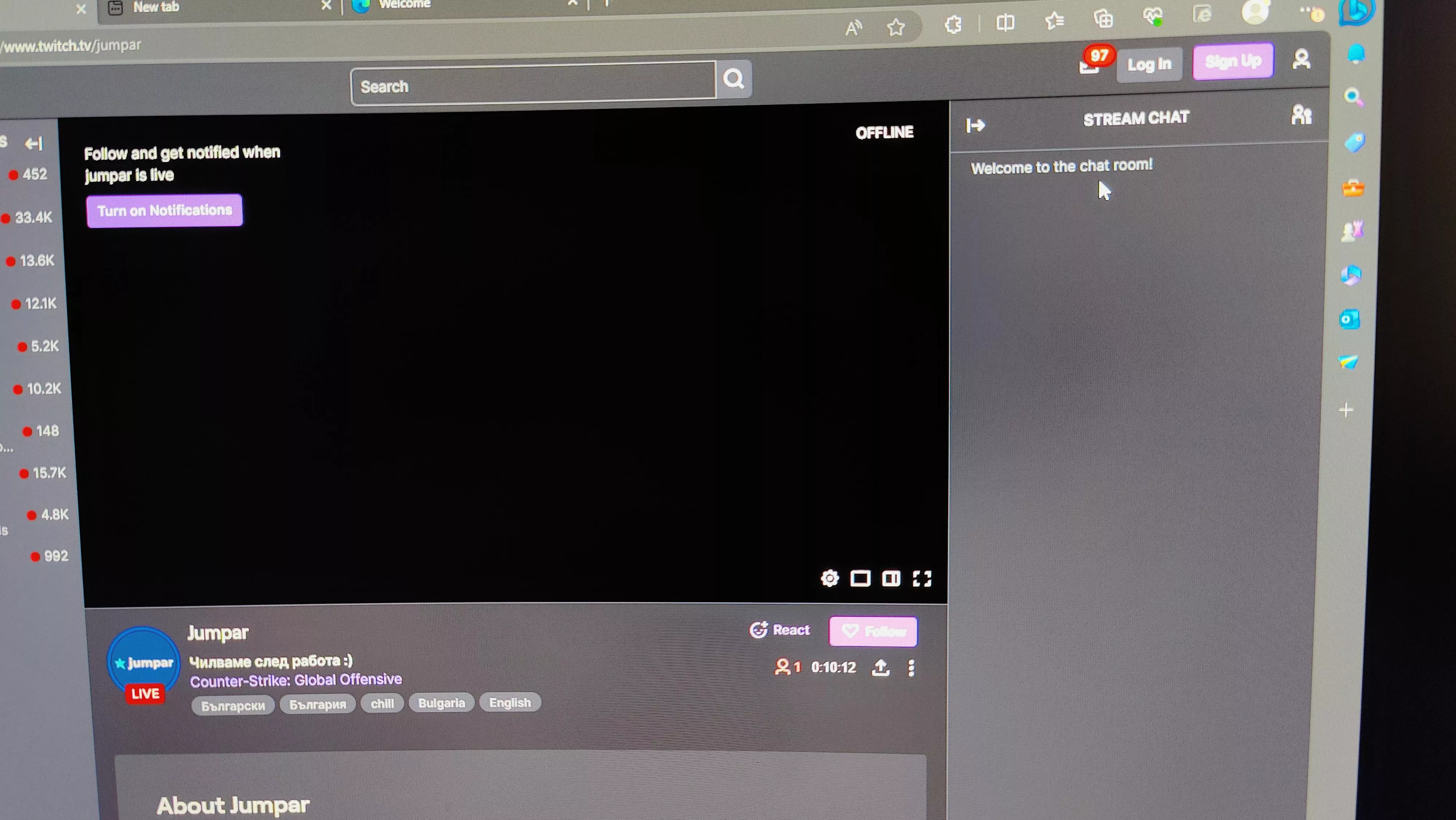 Why is my stream counting viewers and time streaming while also saying I'm offline???