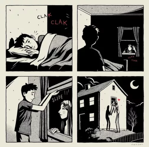 A couple from the window