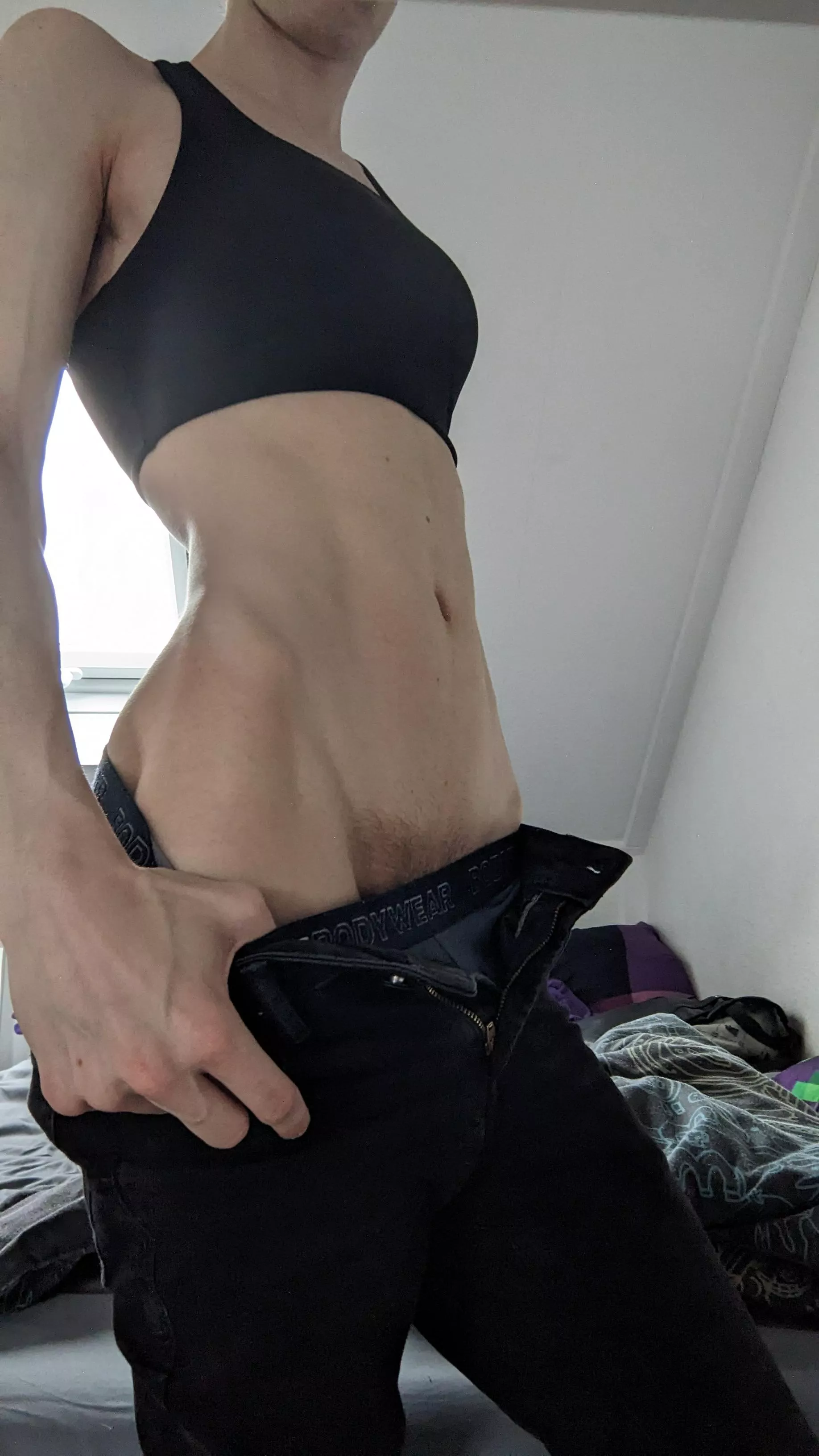 A little pose while undressing