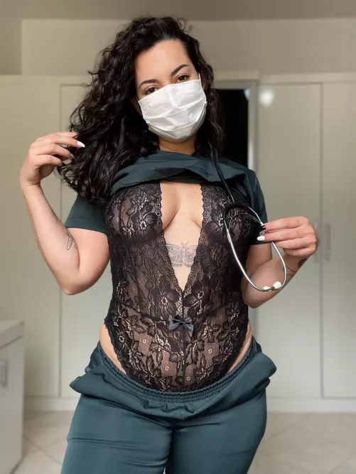 Always a surprise behind the scrubs