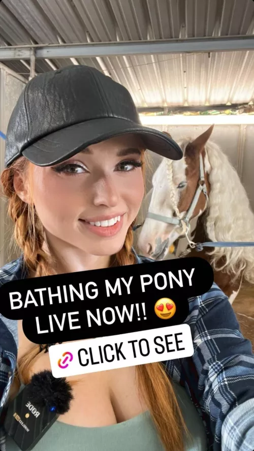 BATHING MY PONY! LIVE NOW ON TWITCH.TV/AMOURANTH