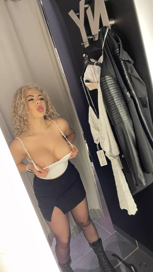 Before trying on some clothes