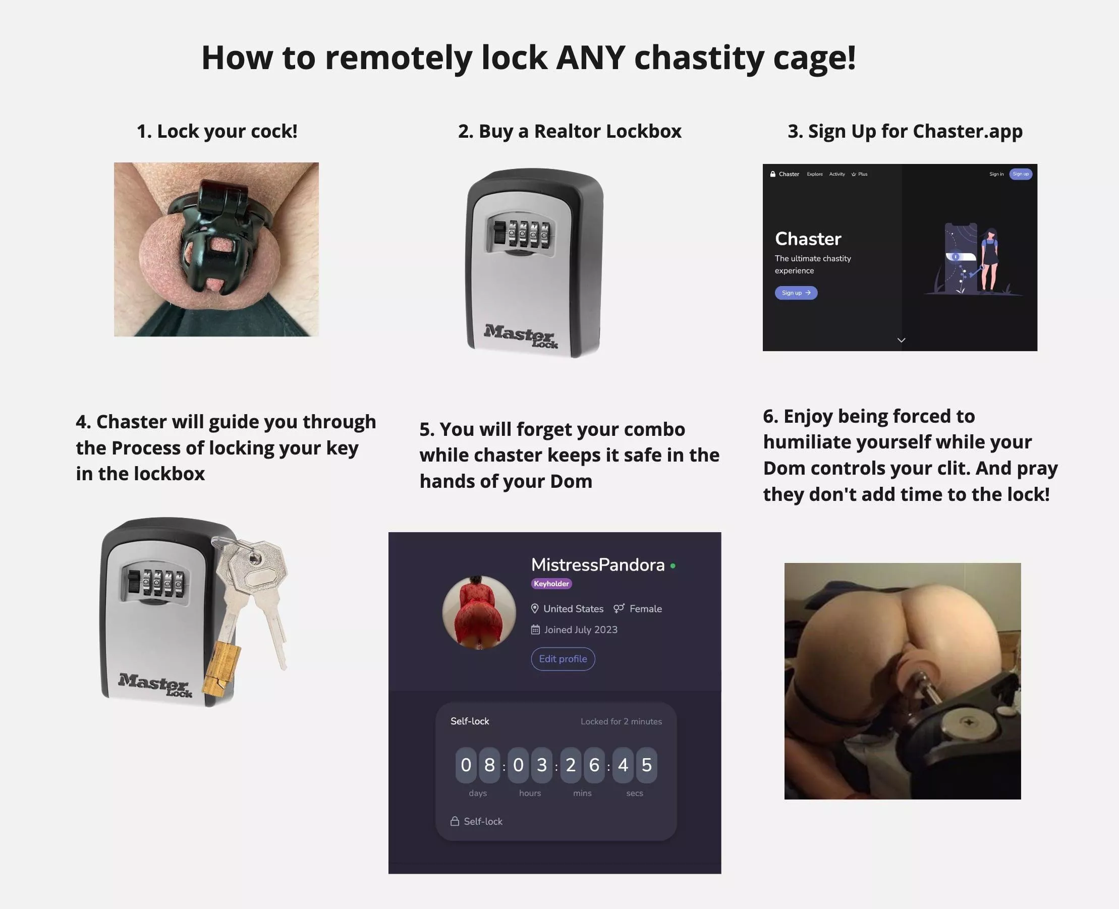 How to remotely lock ANY chastity cage - This is what I use for my subs