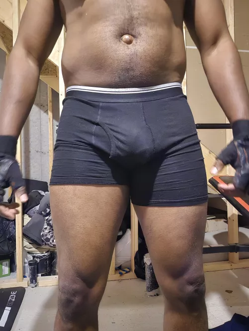 I workout in my boxers. So comfy