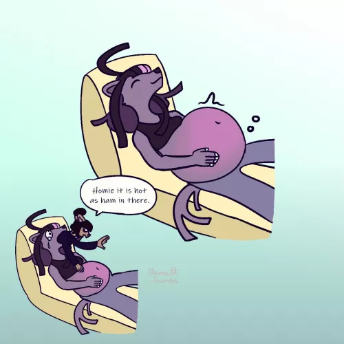 {image} Sunbathing together (llamutt_lumen) [F/f] [furry] [escape attempt]