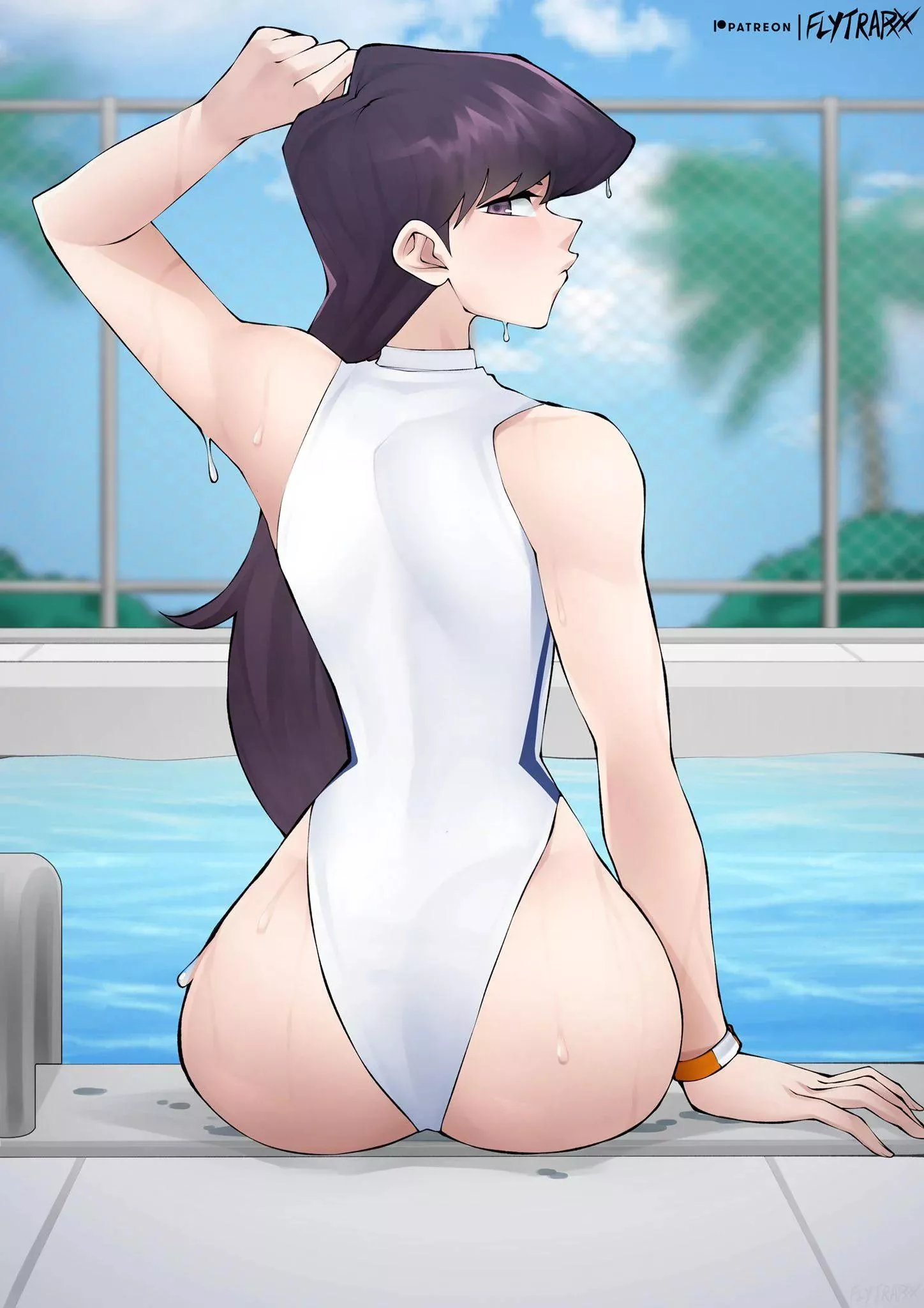 Komi Sitting By The Pool (Komi Can't Communicate)