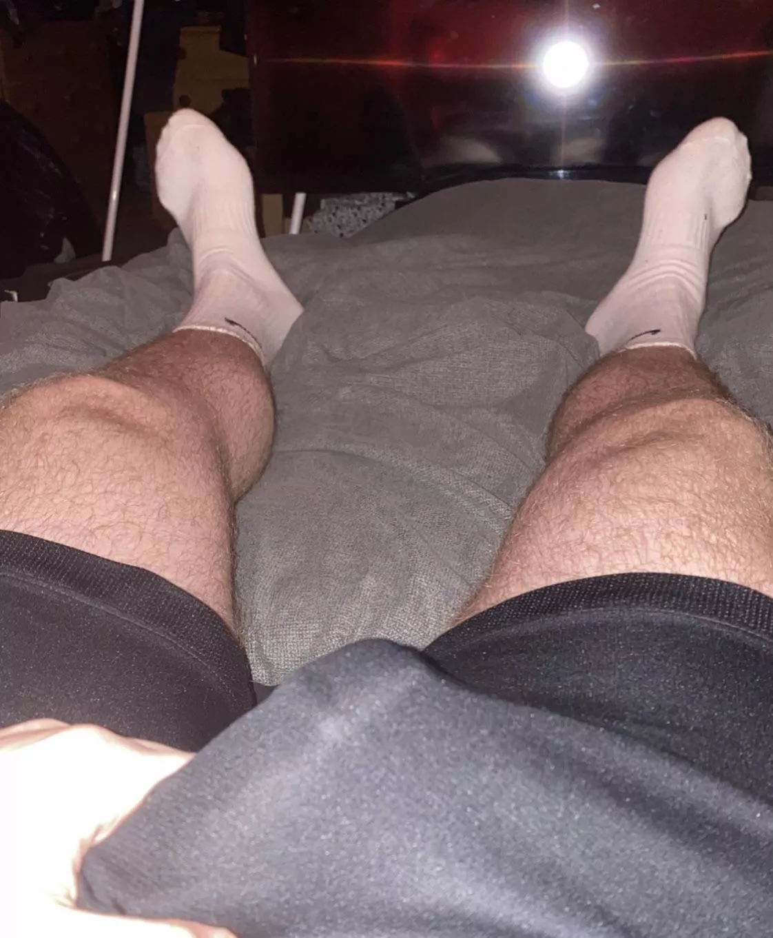 My dick feels so good through these shorts