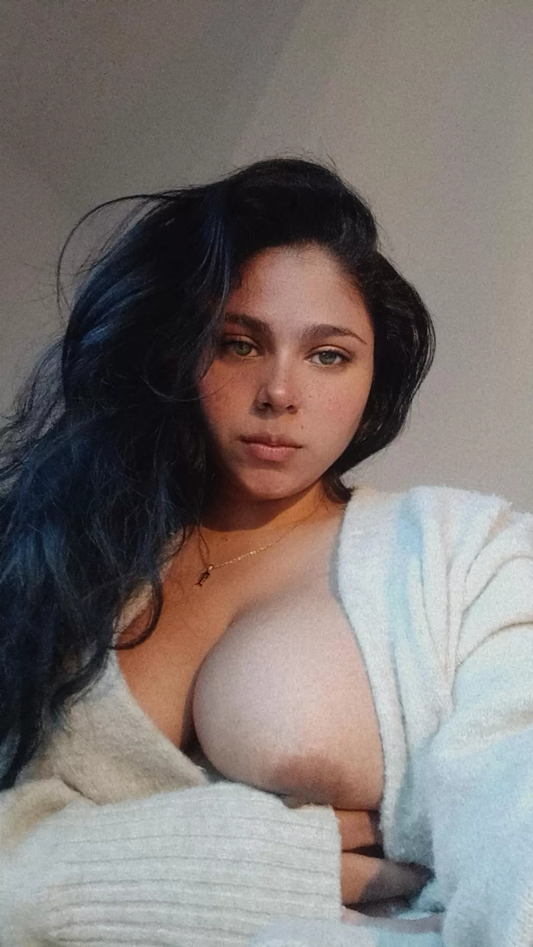 My nipples get hard, you should lick them.