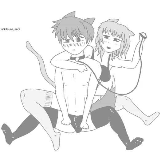 [OC] First time being collared <3