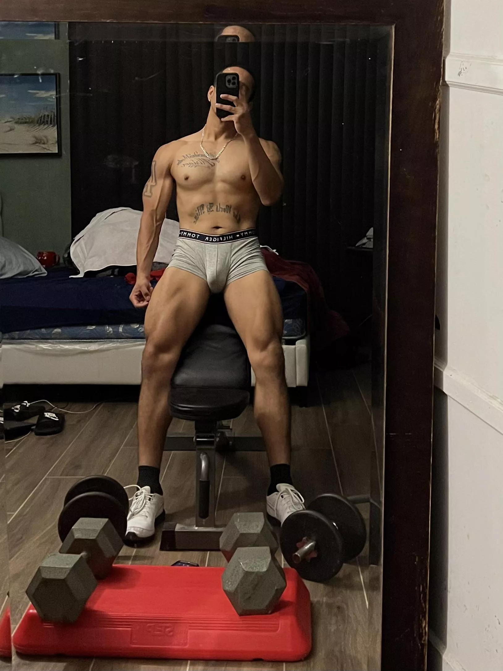 Soft bulge action for you.