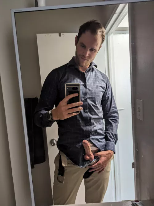 Think anyone would catch us in the break room?