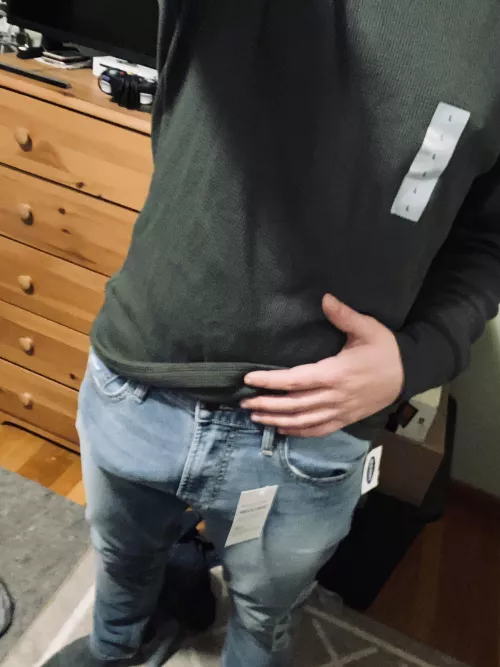 Trying on some new clothes