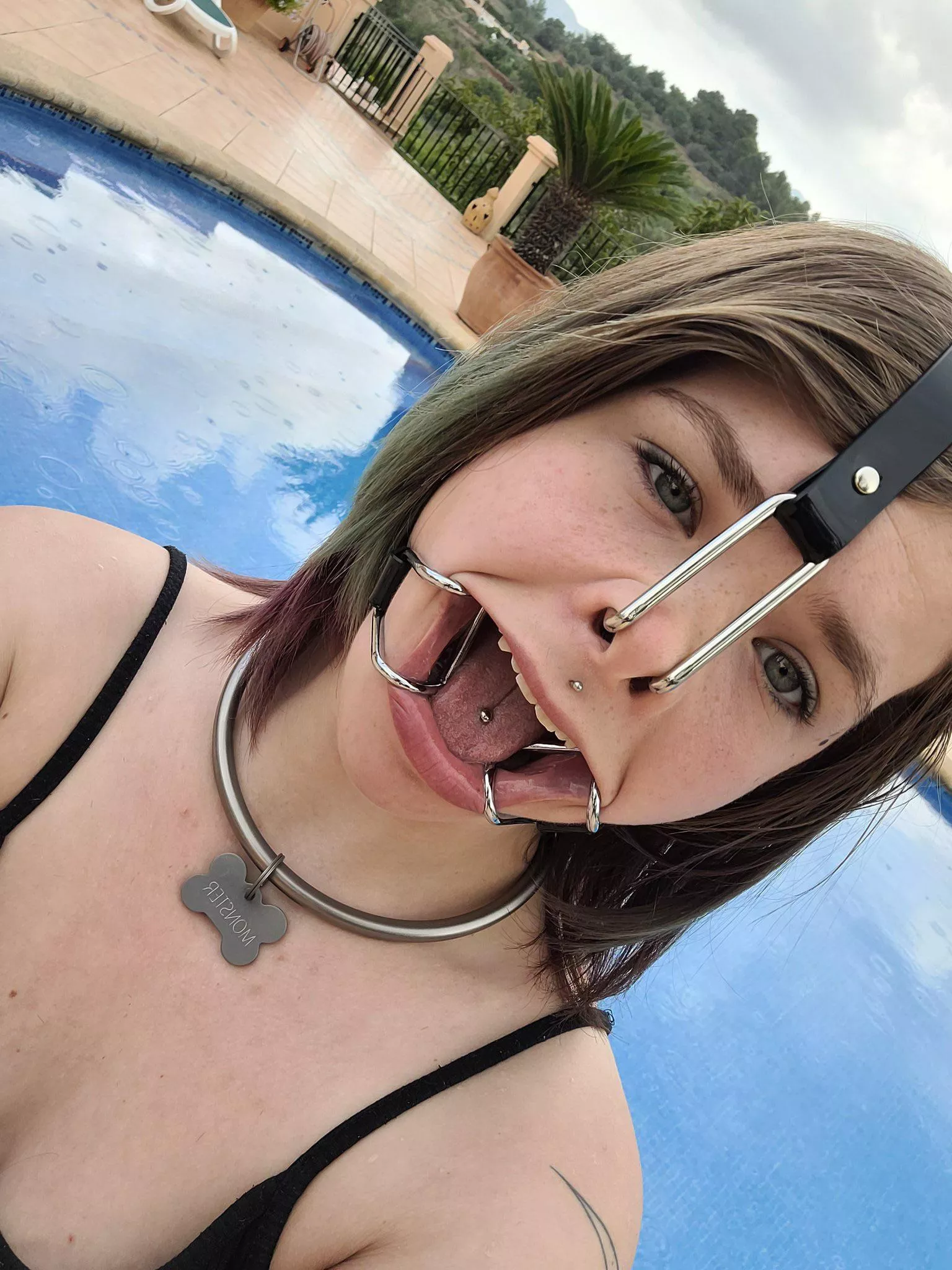 Emily Addams getting ready for a swim!