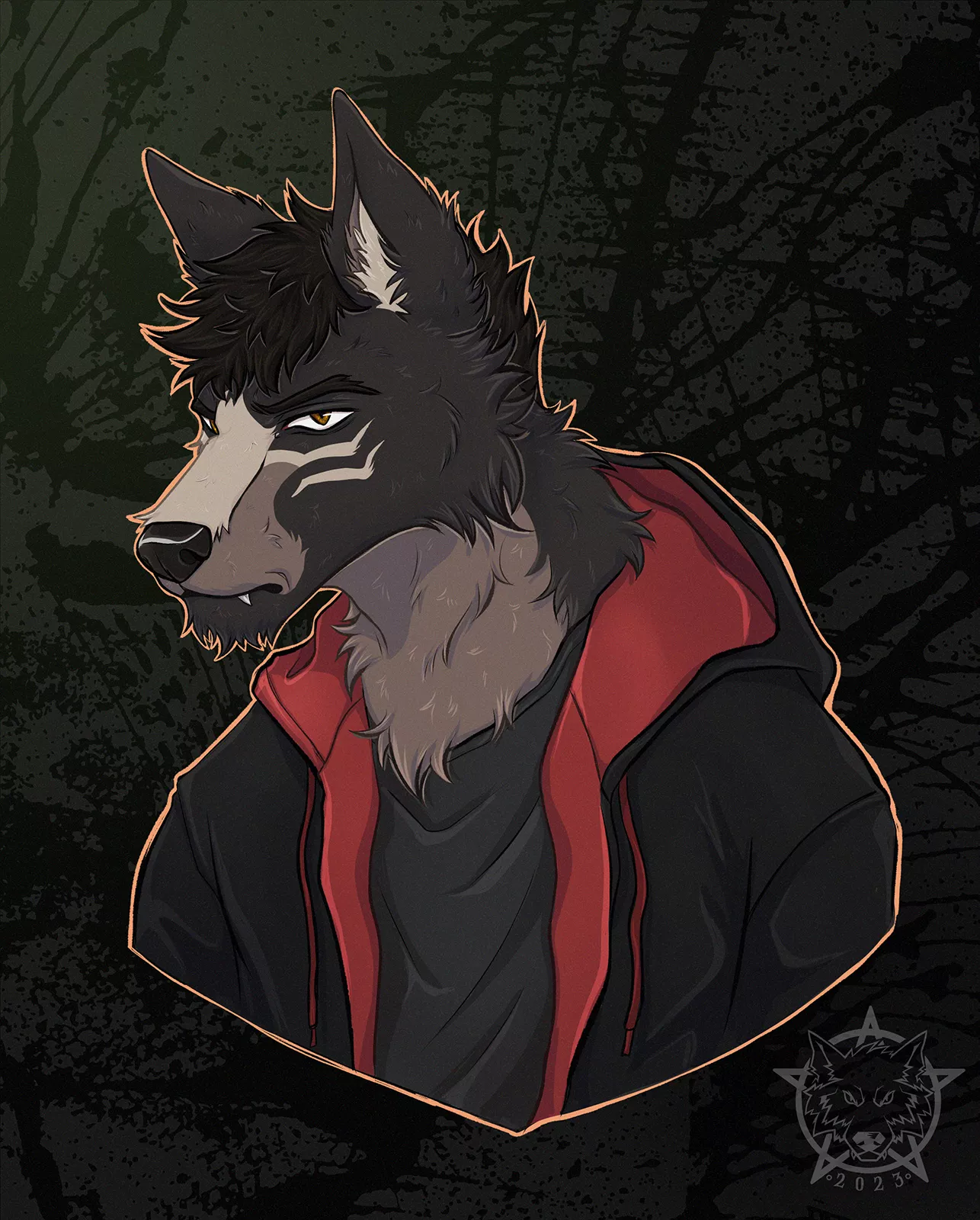 First piece of my new fursona Kain (art by me) [commissions open, DM for info]