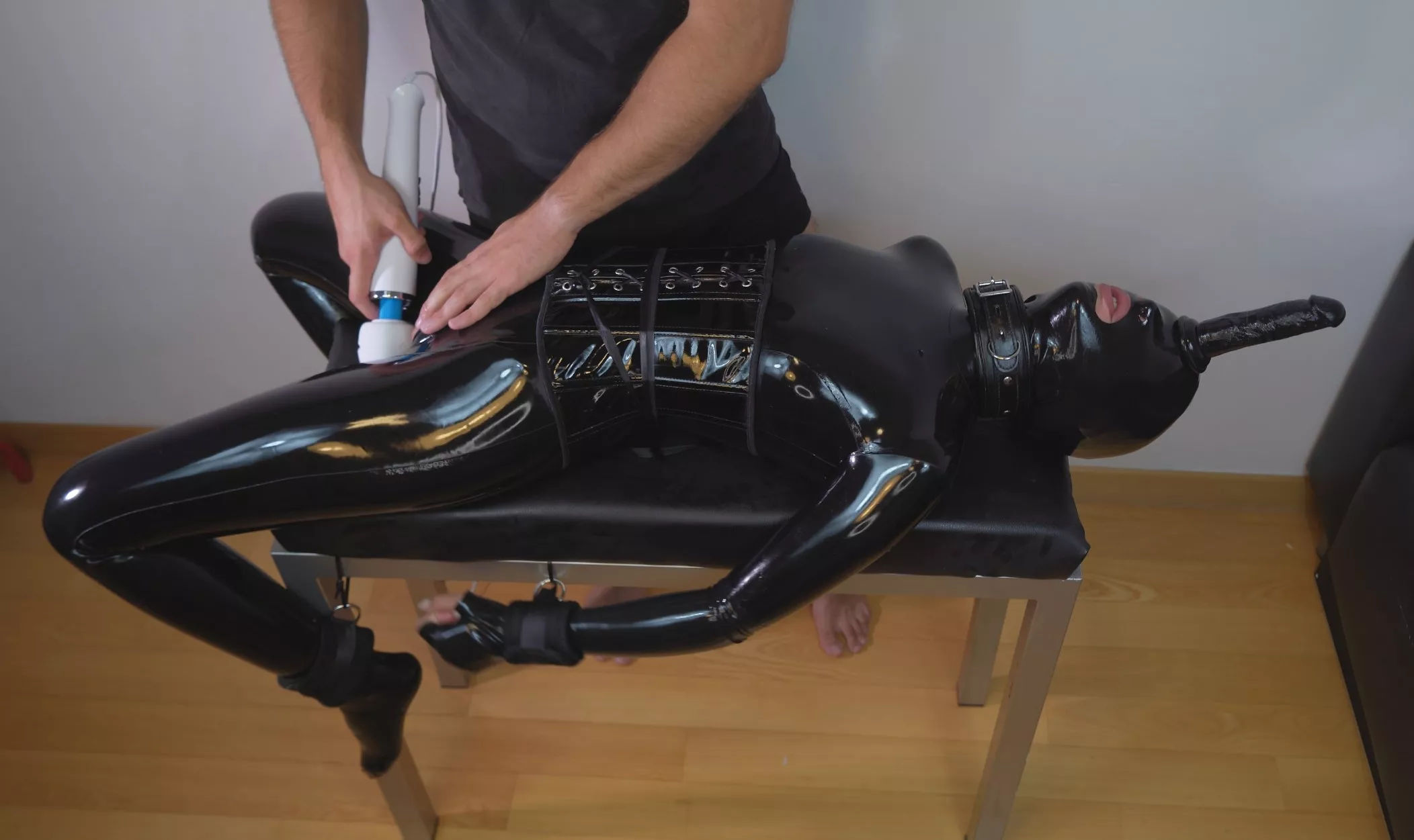 Latex unicorn getting a reward!