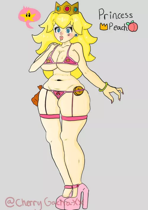 Princess Peach Stripper Outfit (LewdsnComix)