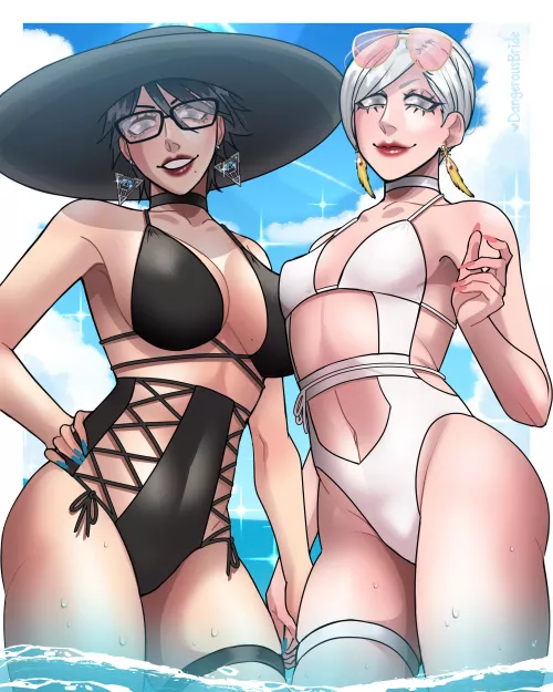 At the beach with Mommy Bayo and Auntie Jeanne~♥