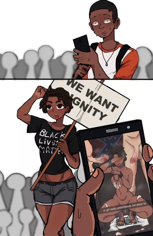 Dom white male looking for a black girl to rp this with.