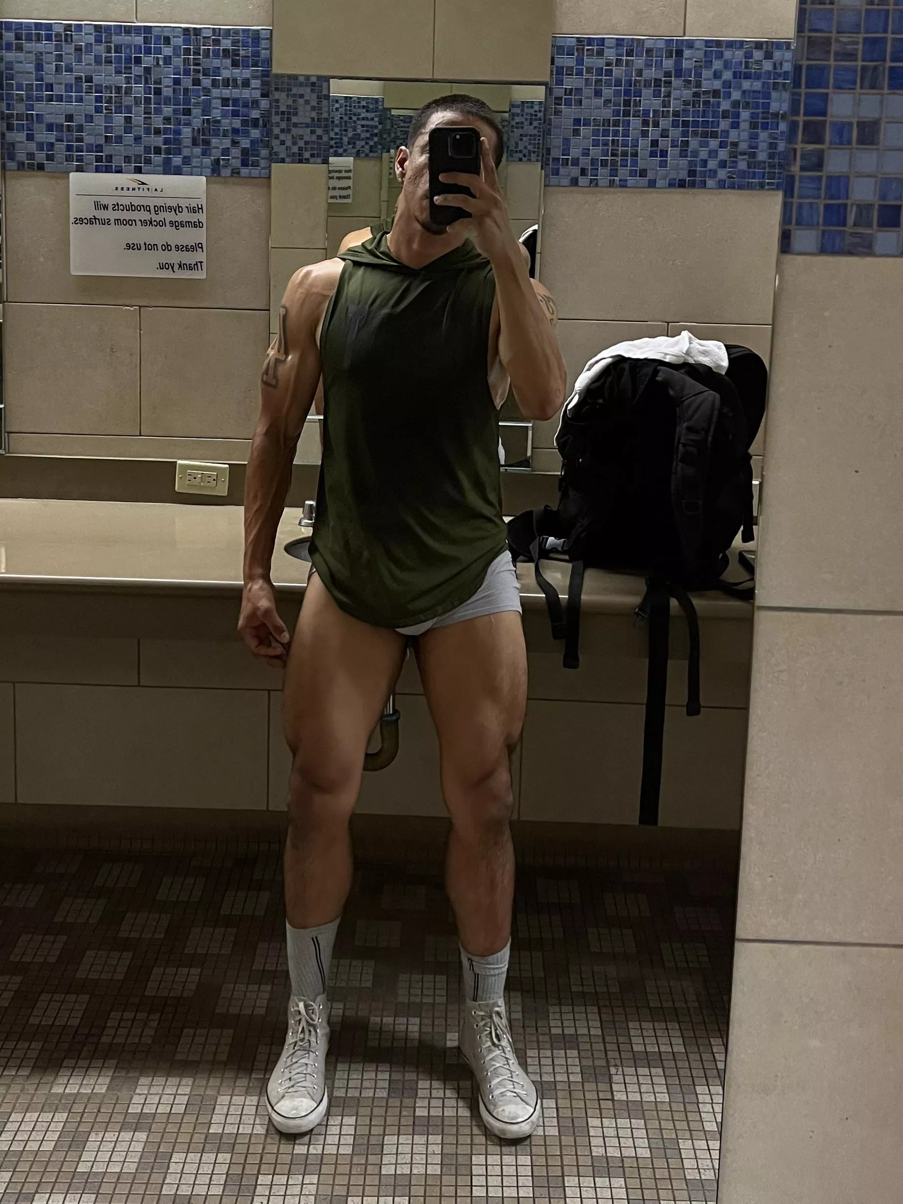 Get on your knees in front of the mirror