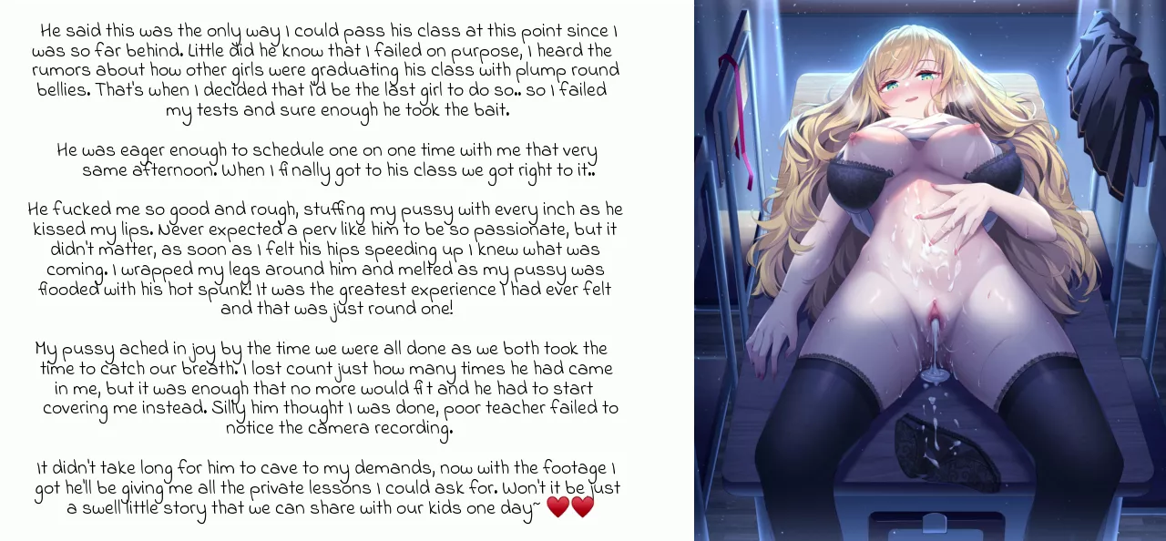 Making up for a failing grade! (Artist : kagami) [creampie][breeding][blackmail][partial nudity][student][teacher]