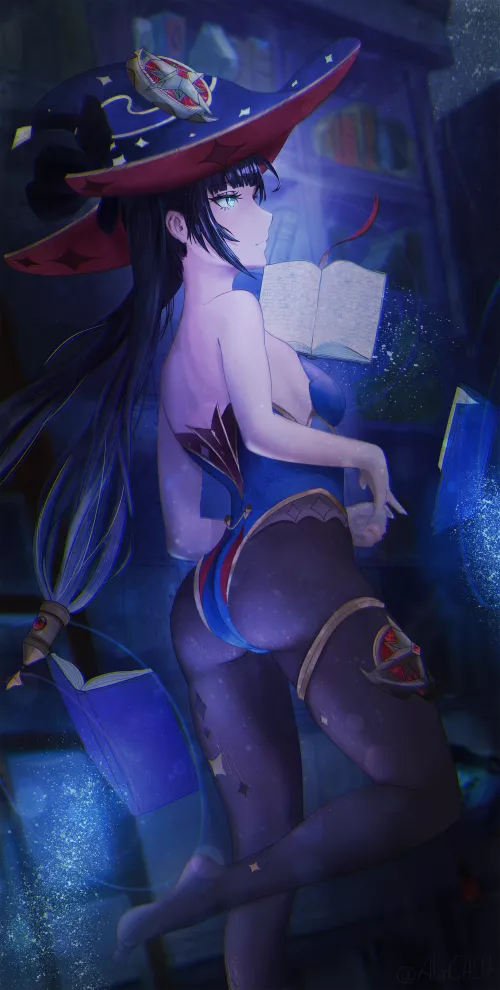 Mona in library ^^ [Genshin Impact]