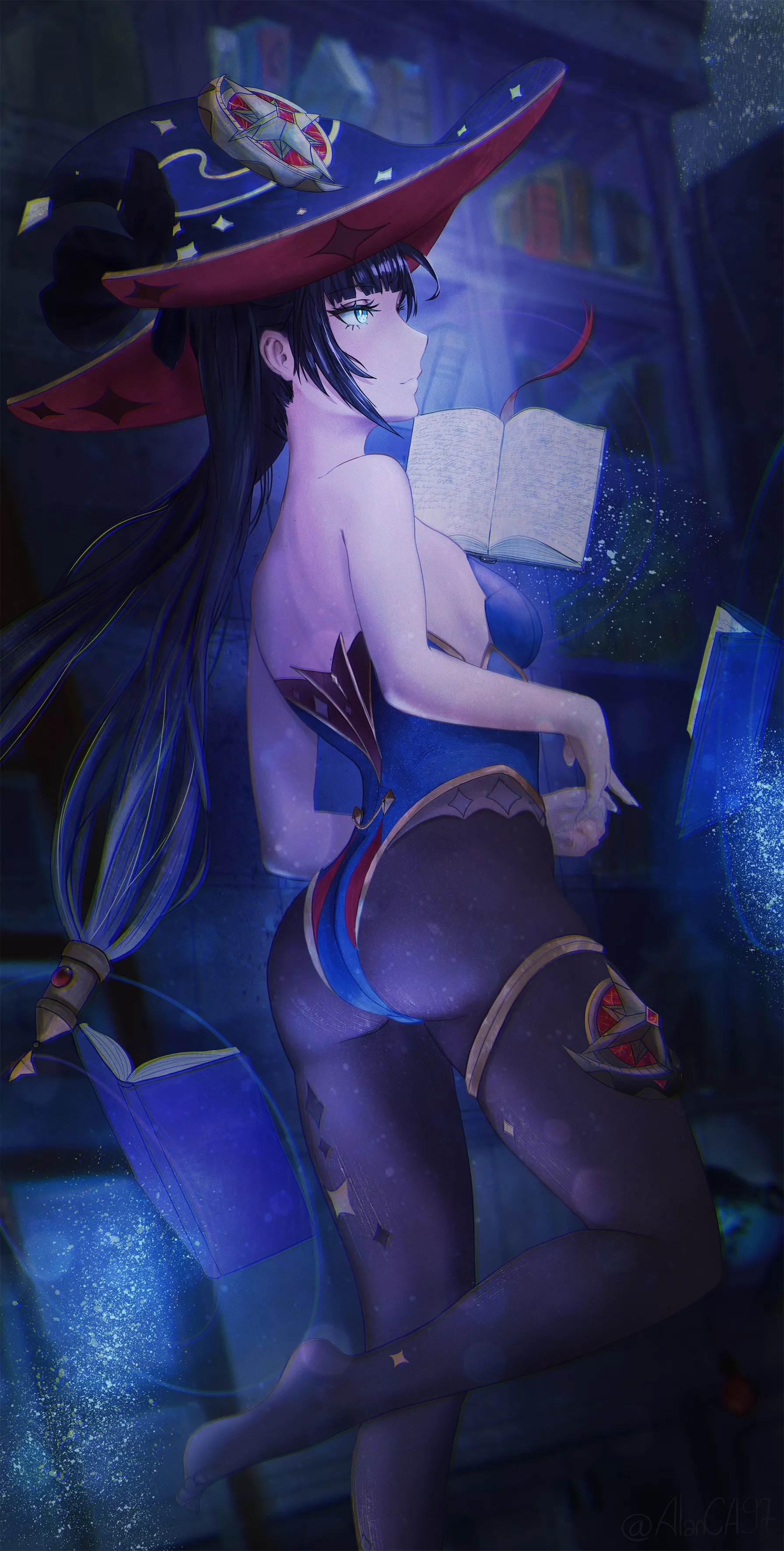 Mona in library ^^ [Genshin Impact]