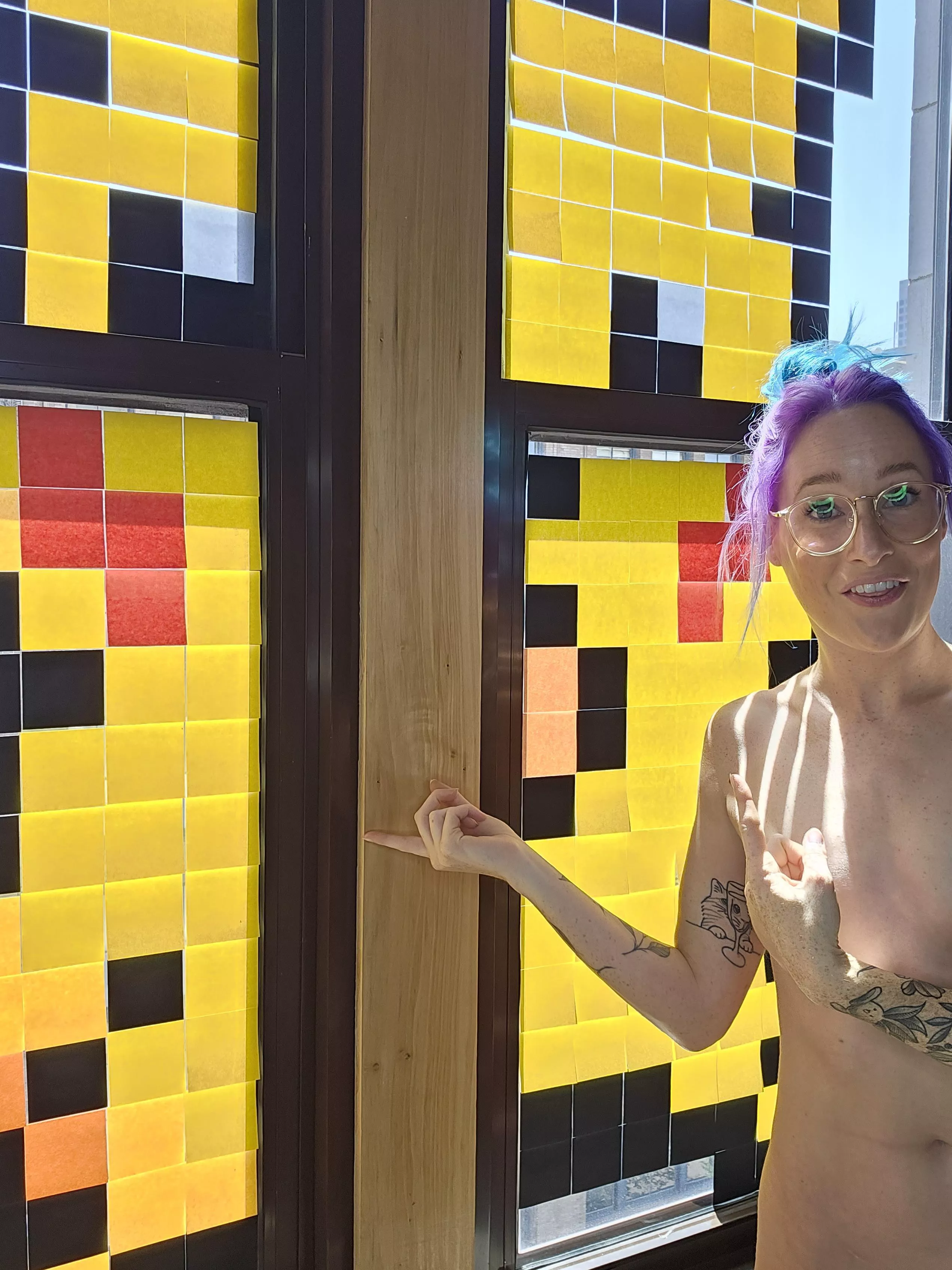 Purple haired tattooed nerd 🥸