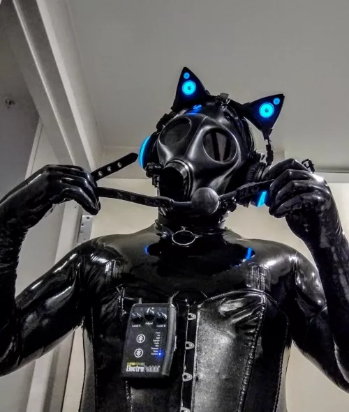 Sigh. Yes, put the gasmask on after the ball gag... Drones can't follow directions.
