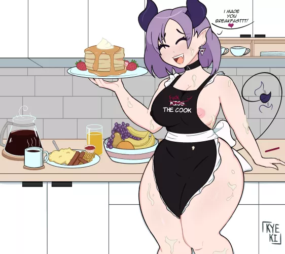 Succubus attempts to make you breakfast!