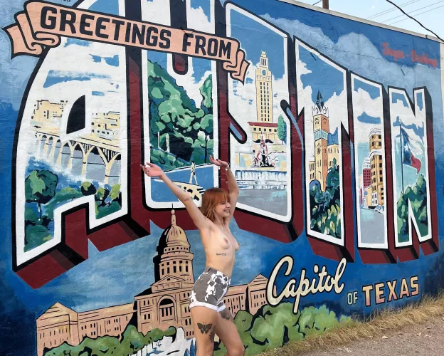 Topless in Austin hehe