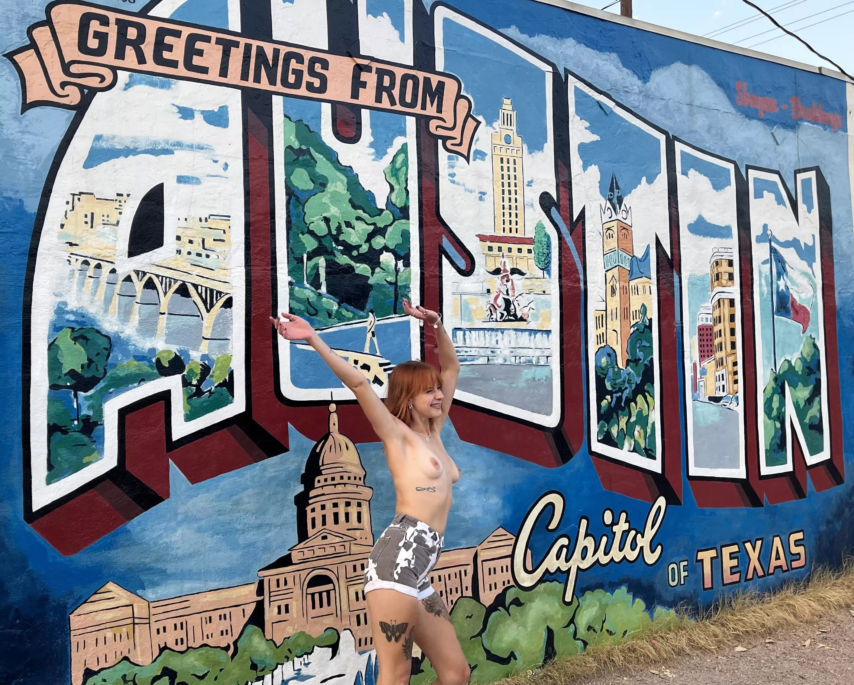 Topless in Austin hehe