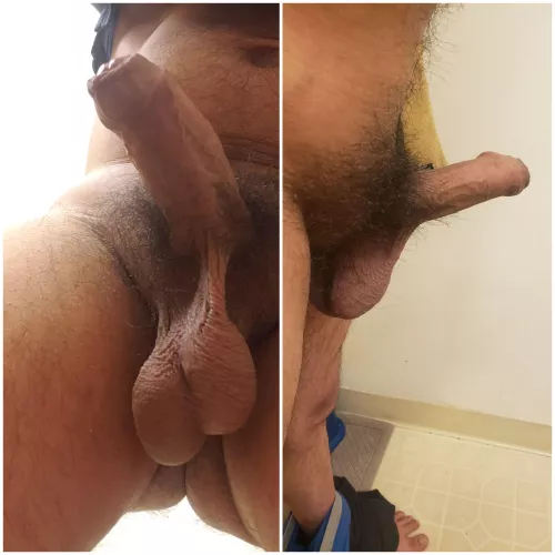 Which view would you enjoy more of my hard cock
