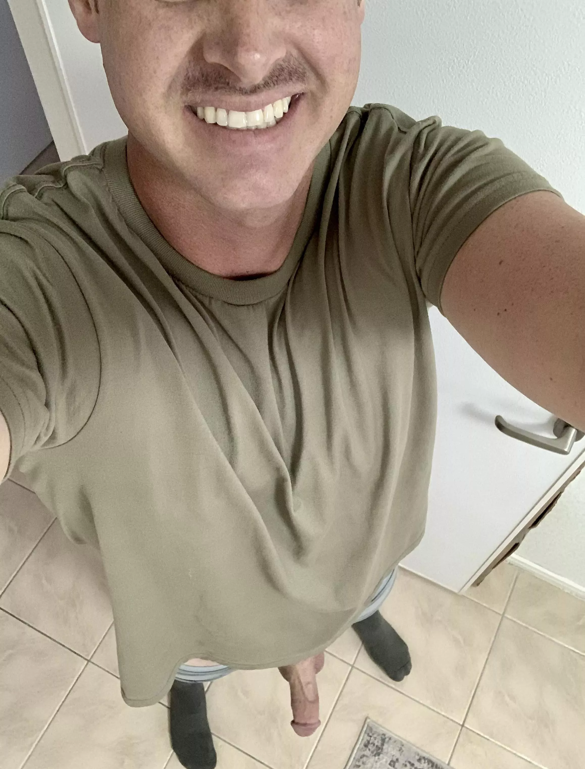 Hey silly! My cock is down here!