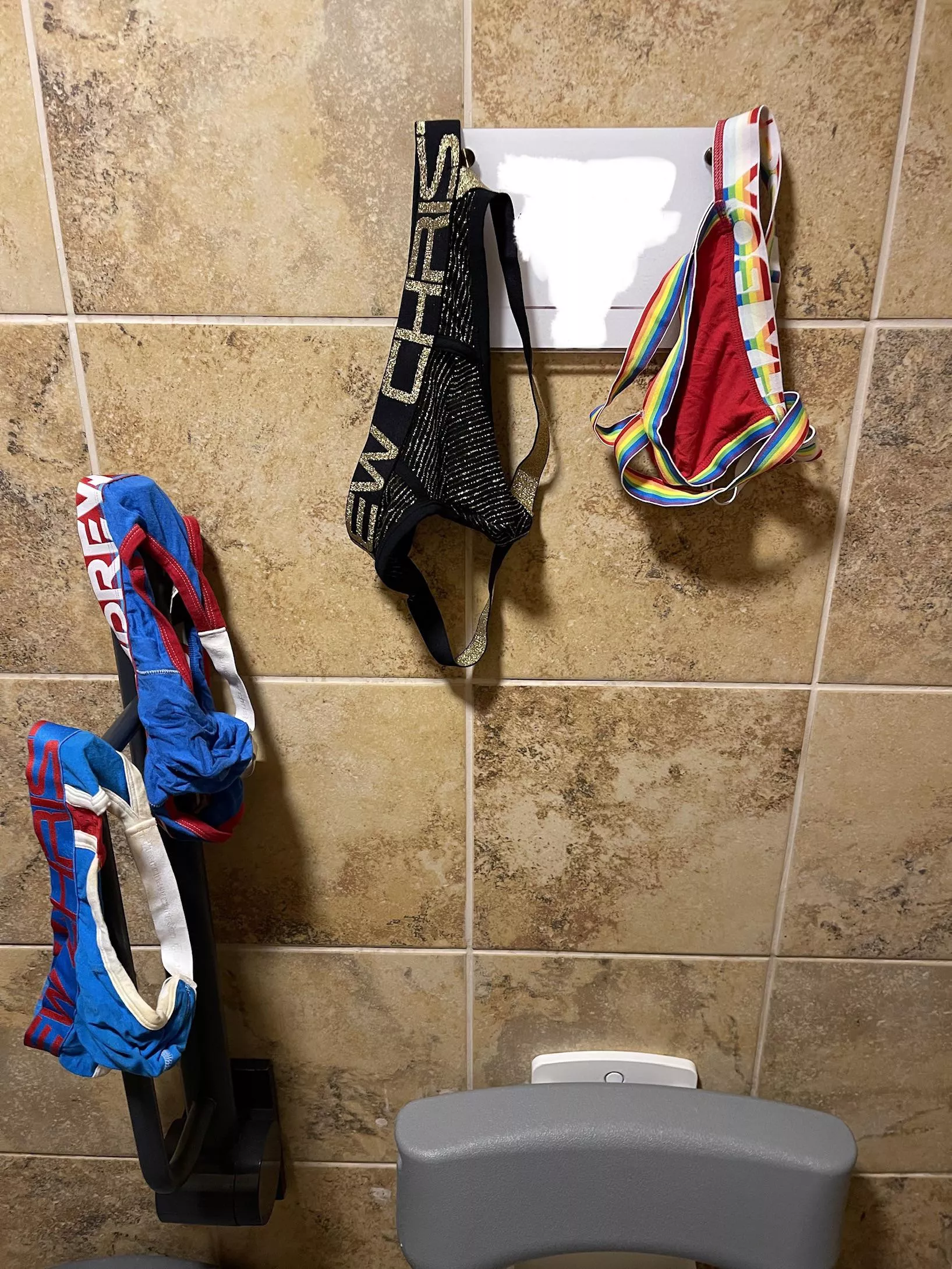 I can’t quite decide which jockstraps to wear for my workout today.