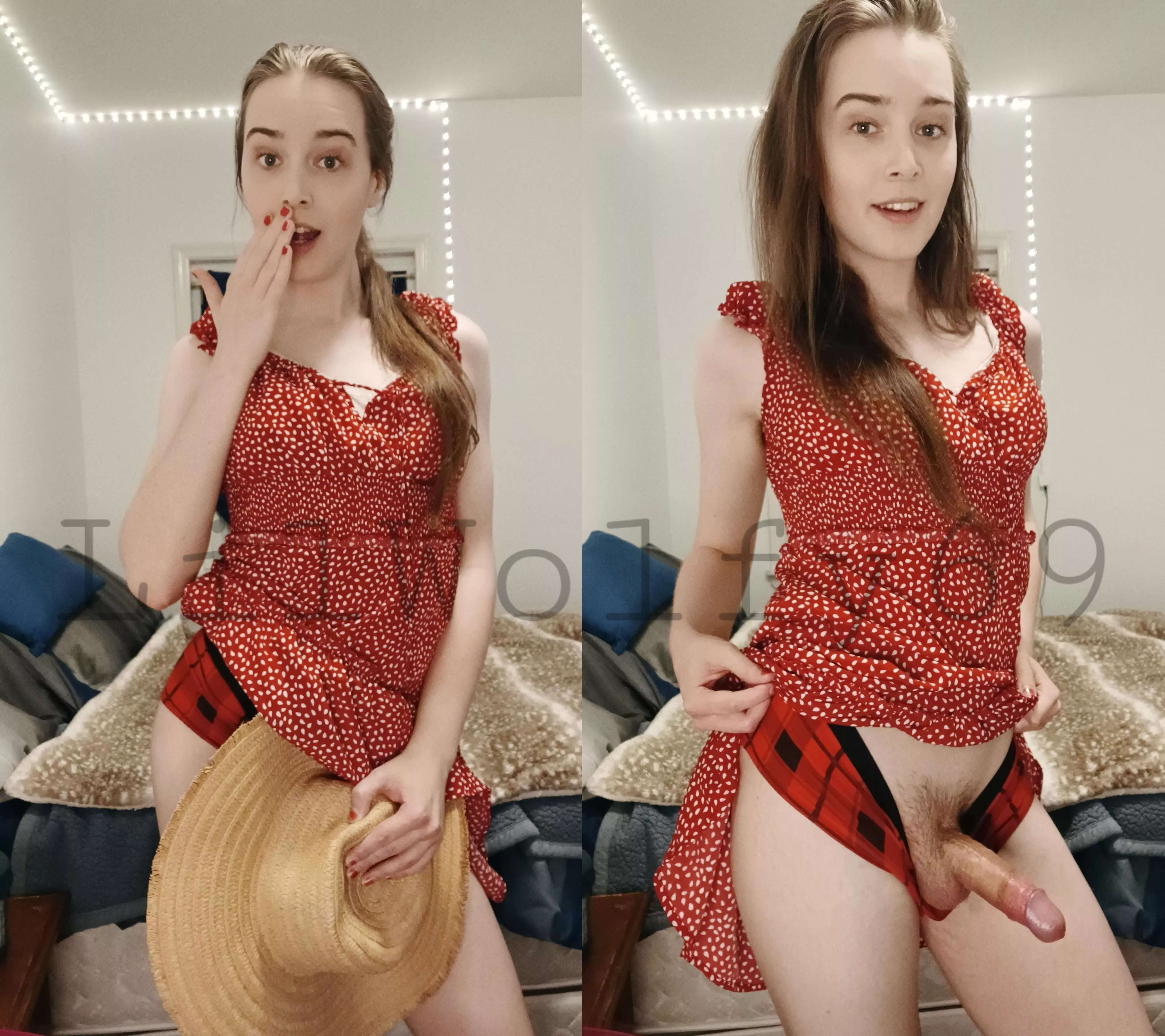 I hope this big gift under my dress doesn't scare you off 😈 💘