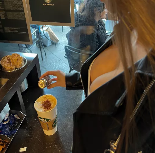 Just me (19y, petite) at Starbucks :)