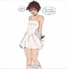 LF Mono Source: 1boy crossdressing blushing short_hair dress white_dress petplay dog_ears white_socks speech_bubbles LF Mono Source: 1boy crossdressing blushing short_hair dress white_dress petplay dog_ears white_socks speech_bubbles