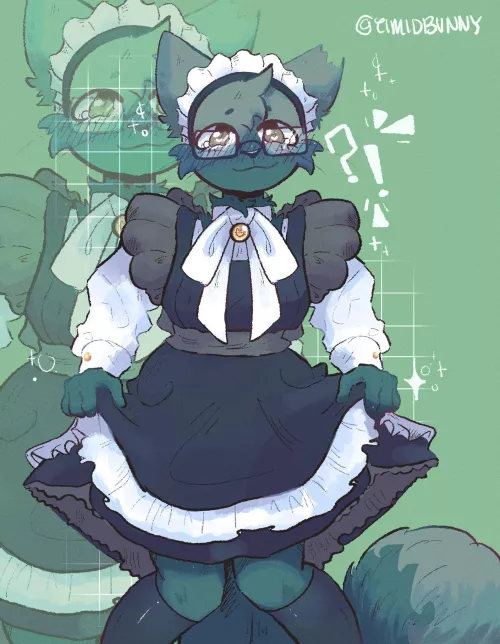 Maid YCH slot I made for a twitter user ^^ -art by me; @TIMIDBVNNY