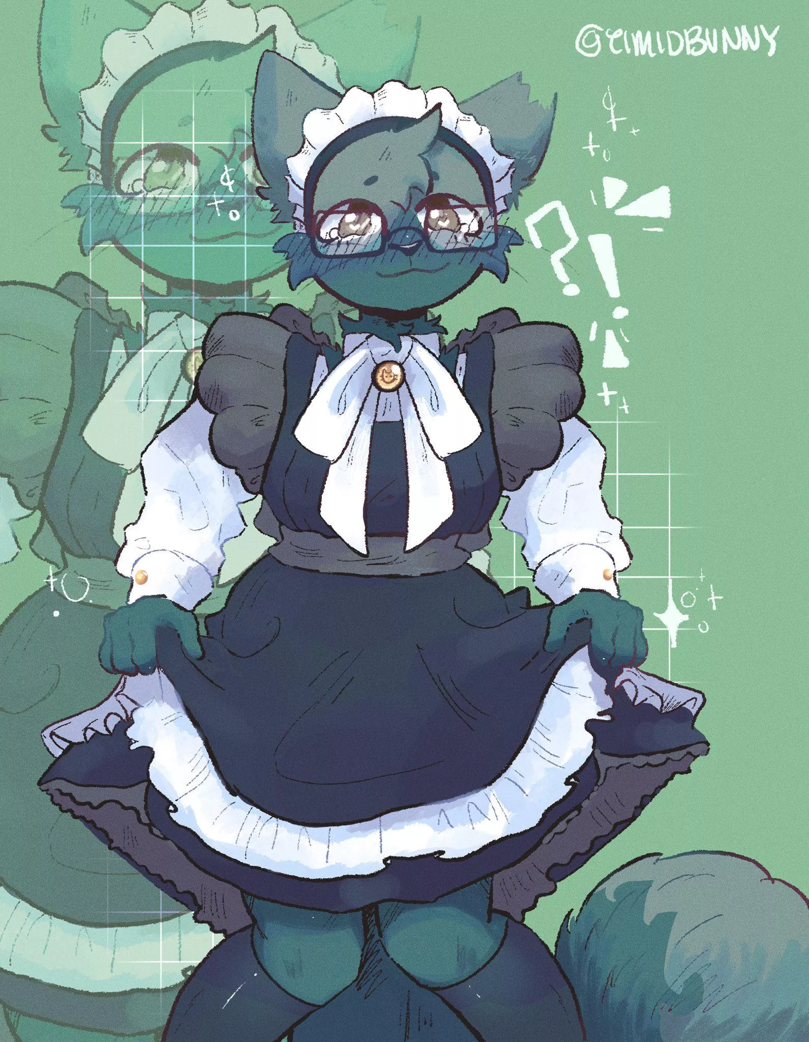 Maid YCH slot I made for a twitter user ^^ -art by me; @TIMIDBVNNY