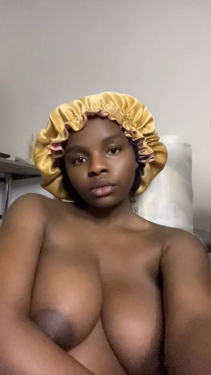 my chubby ebony titties are waiting for your cum