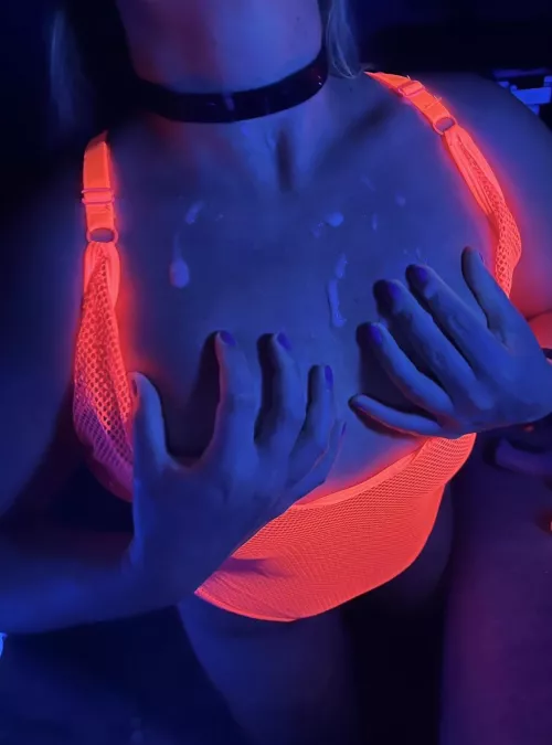 New glow in the dark bodysuit could use some more cum