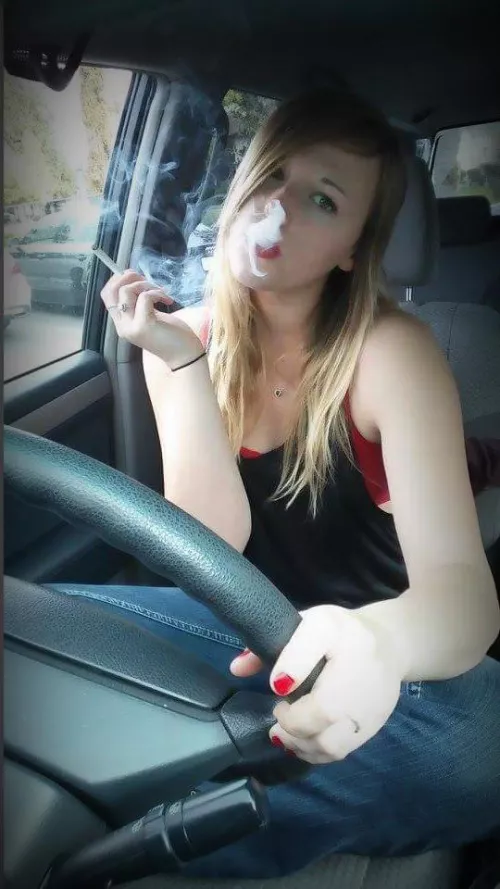 Sneaking one in the car between classes