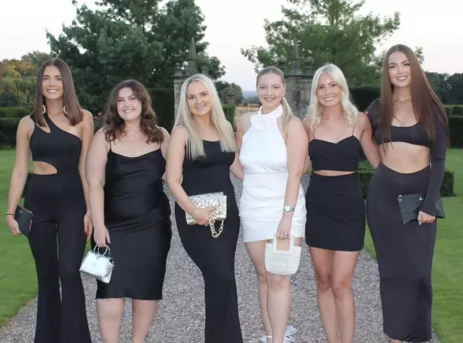 Bride and her bridesmaids