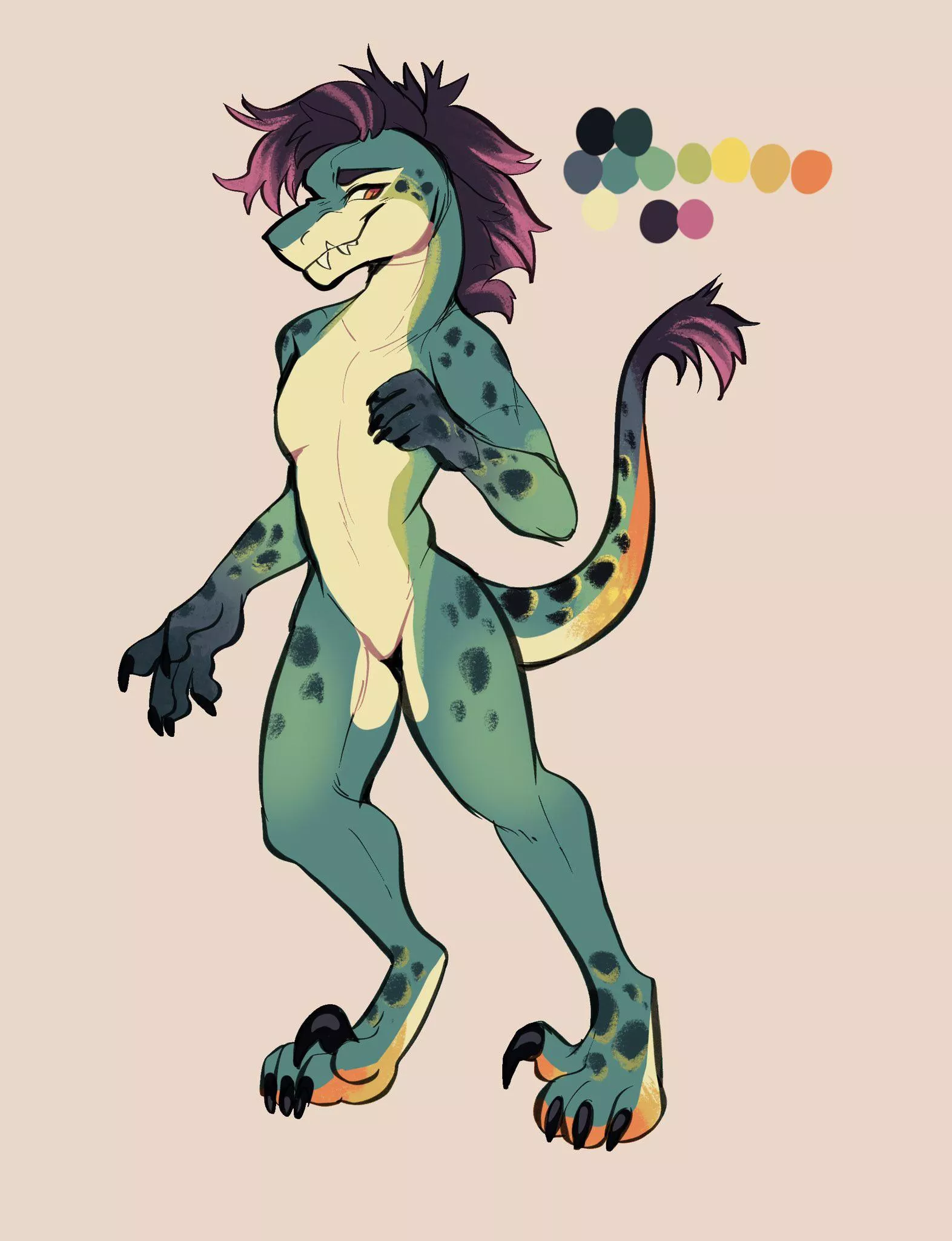 Dino sona! What should i name him? (Art by me)