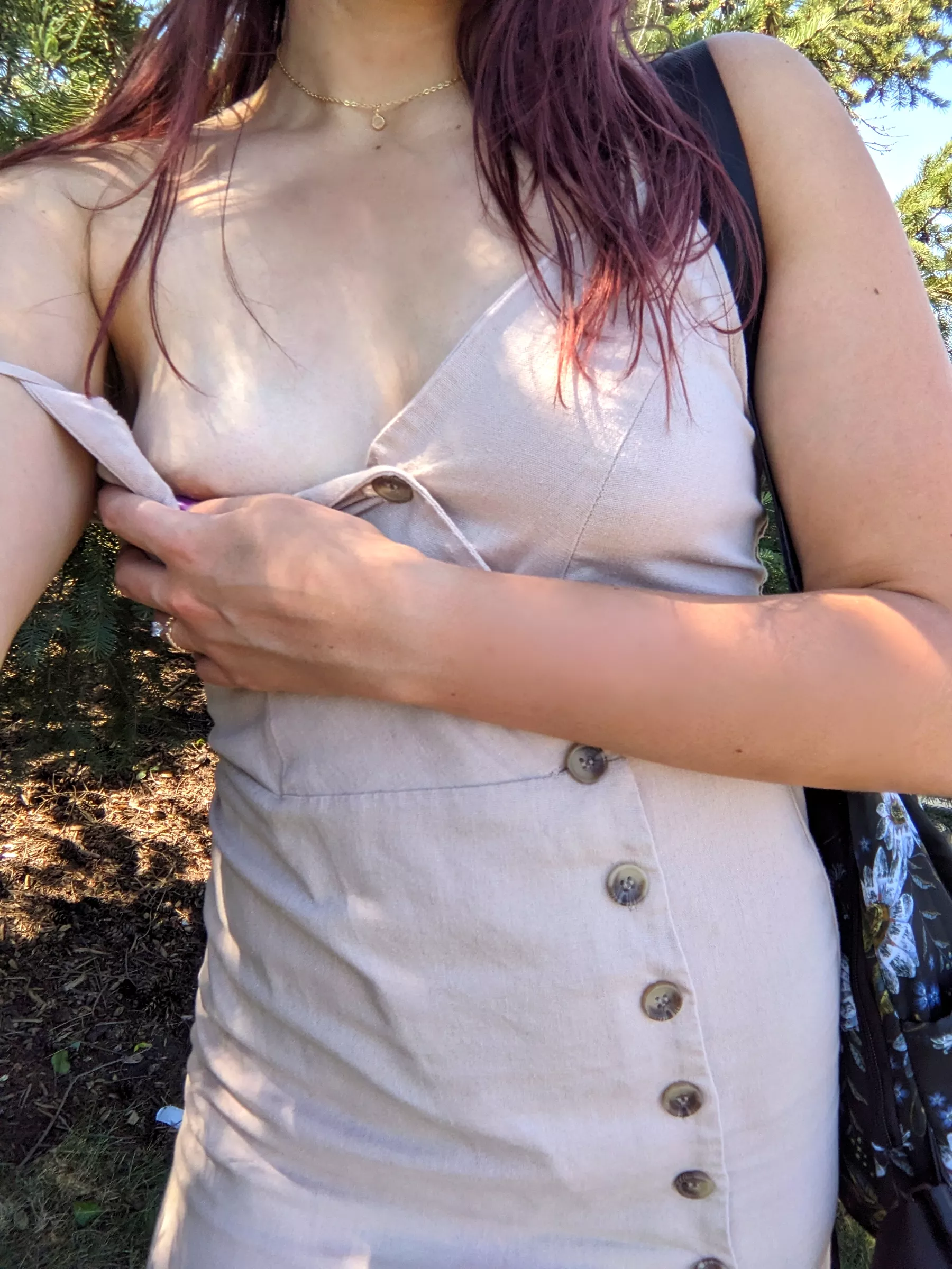 Feel so free in a dress with no bra