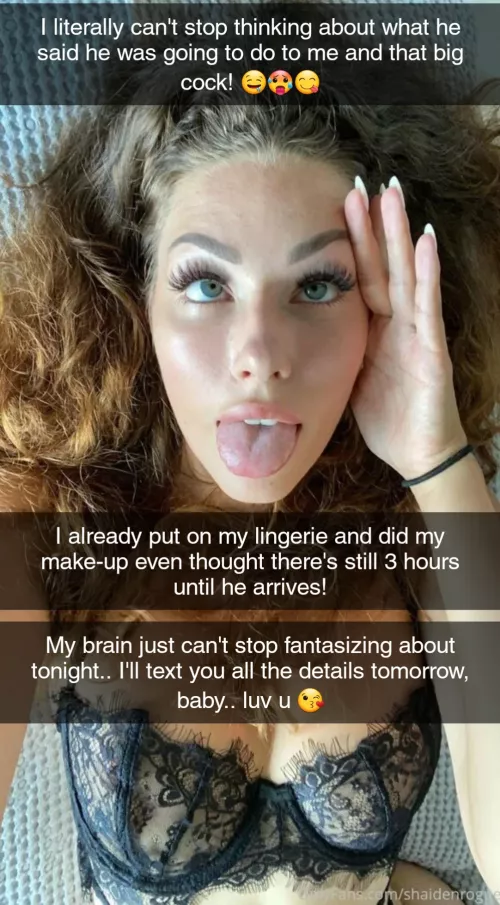 Girlfriend can't stop thinking about tonight