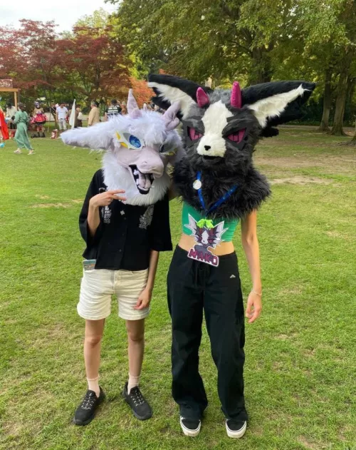 I went with my friend to my first furmeet and I had a really good time! (Im the one in the white fursuit) {At park sigurtà in Italy}