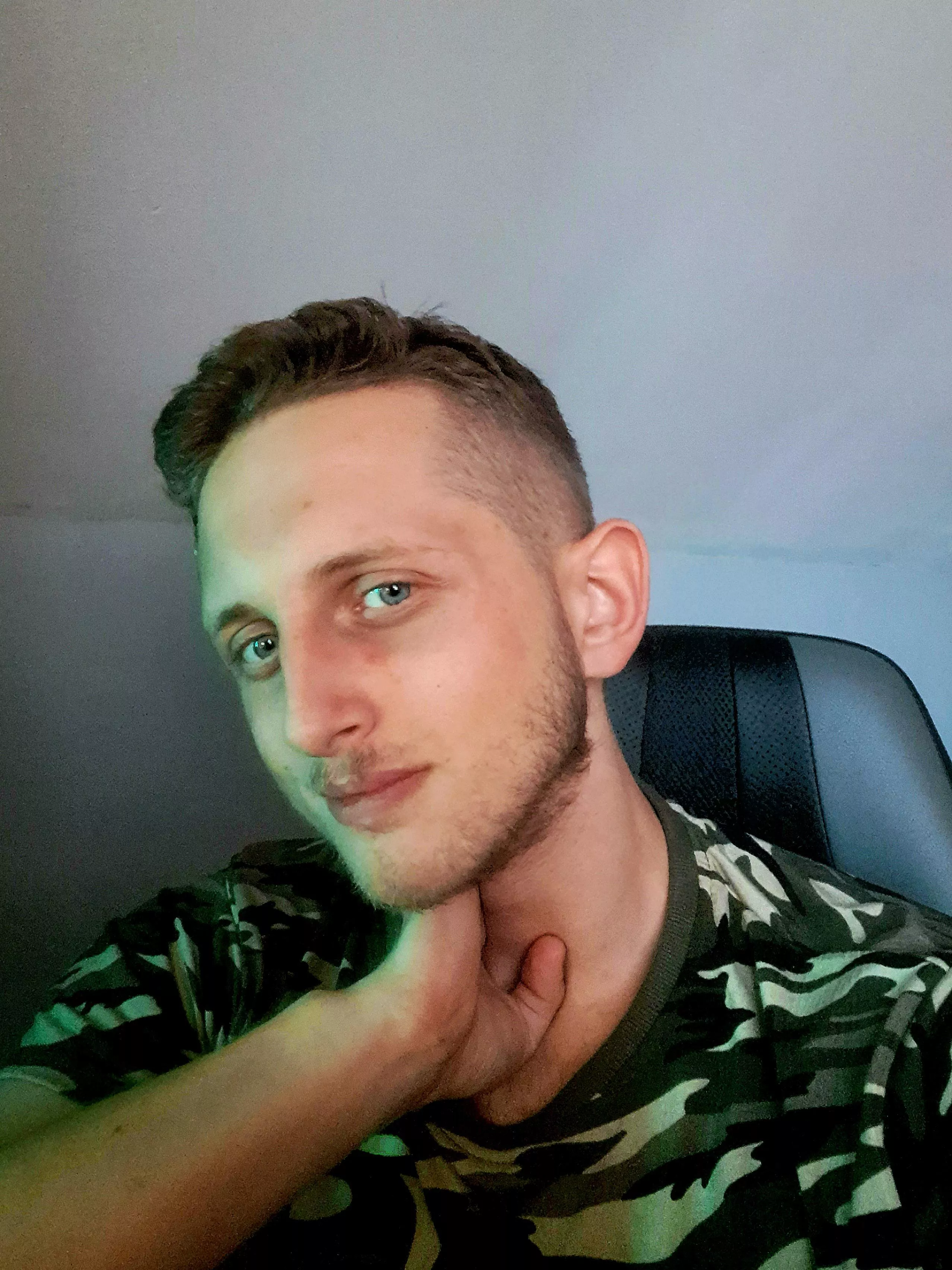 Just chilling at my desk, working with blender and playing video games.