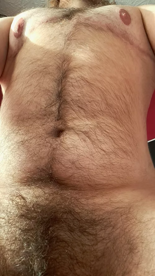 Love being a fuzzy trans bear. Worked so hard for this body it should be worshipped.