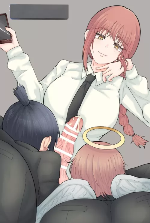 Mommy makima is happy.